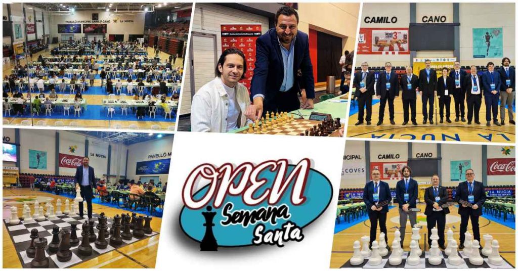 jugadores de ajedrez en el open Semana Santa 2023